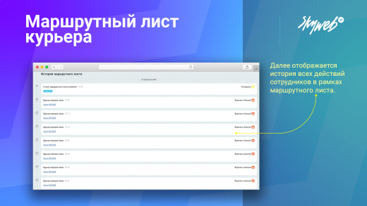 Маршрутный лист курьера