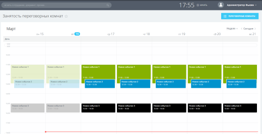 Fusion: Занятость переговорных комнат