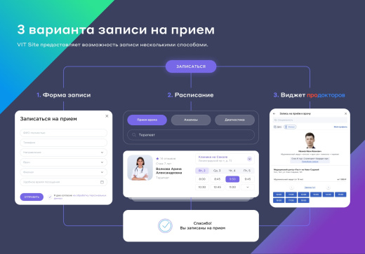 Сайт клиники, медицинского центра