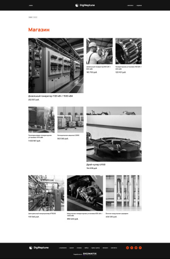 Имиджевый промо-сайт DIGINEPTUNE