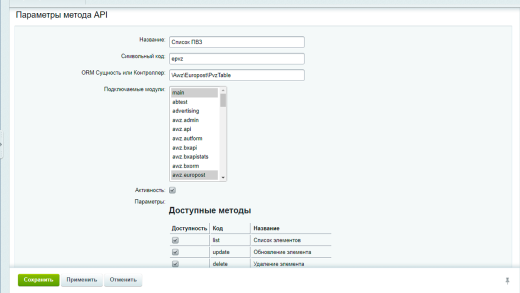 AWZ: Api на вебхуках