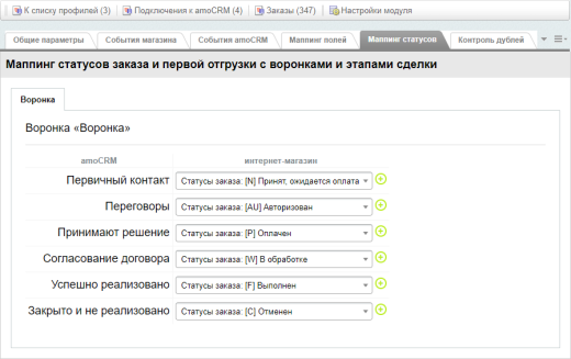 AmoCRM — интеграция с интернет-магазинами