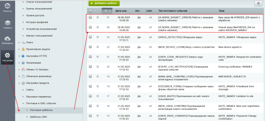 Корзина для сайта