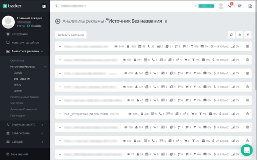 LPTracker — CRM-система, IP телефония, Callback, Коллтрекинг, E-mail/SMS рассылки, аналитика рекламы
