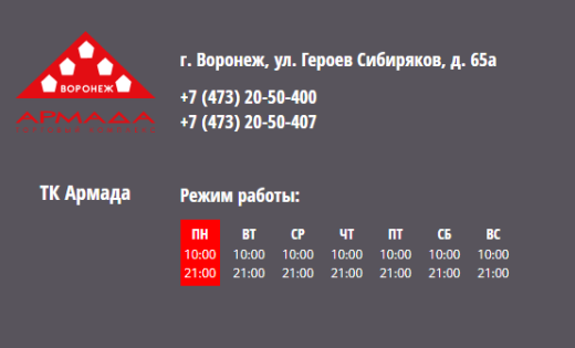 Программа ЭВМ "Режим работы на сайте"