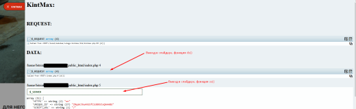 Отладчик KintMax (debuger). Функции d(), s(), ds(), ss(), dp()