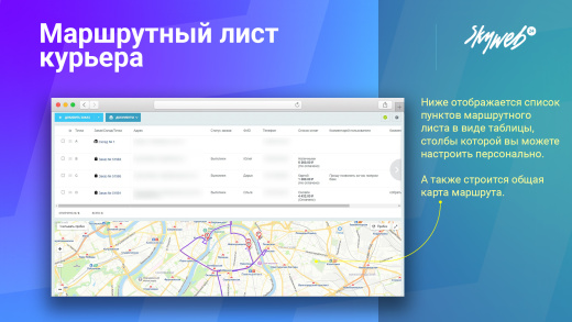 Маршрутный лист курьера