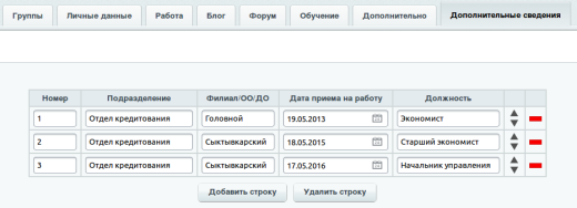 Настраиваемые таблицы