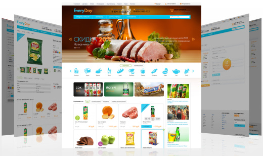 EveryDay: продукты питания, бытовая химия, товары на каждый день. Готовый шаблон на Битрикс